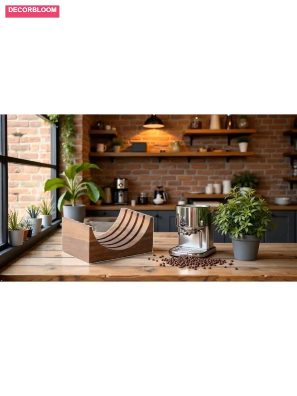 Espresso Puck Screen Holder Walnut Wood Stand for 51/53/58mm Reusable Filters